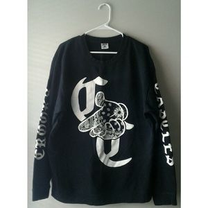 CROOKS & CASTLES | Black and White Crew Sweatshirt